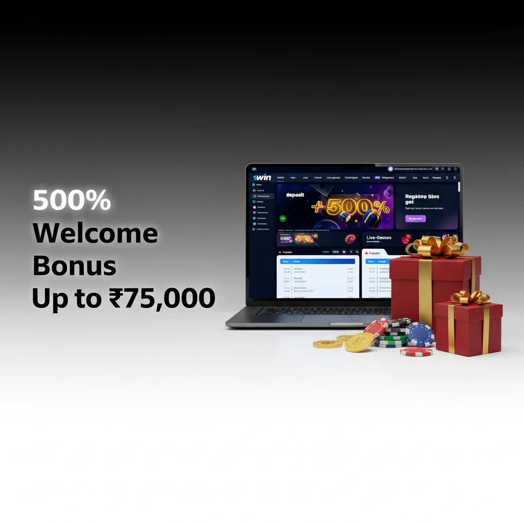 500% welcome bonus up to ₹75,000 at 1win for new India players. Use on live dealer and casino games. T&Cs apply.