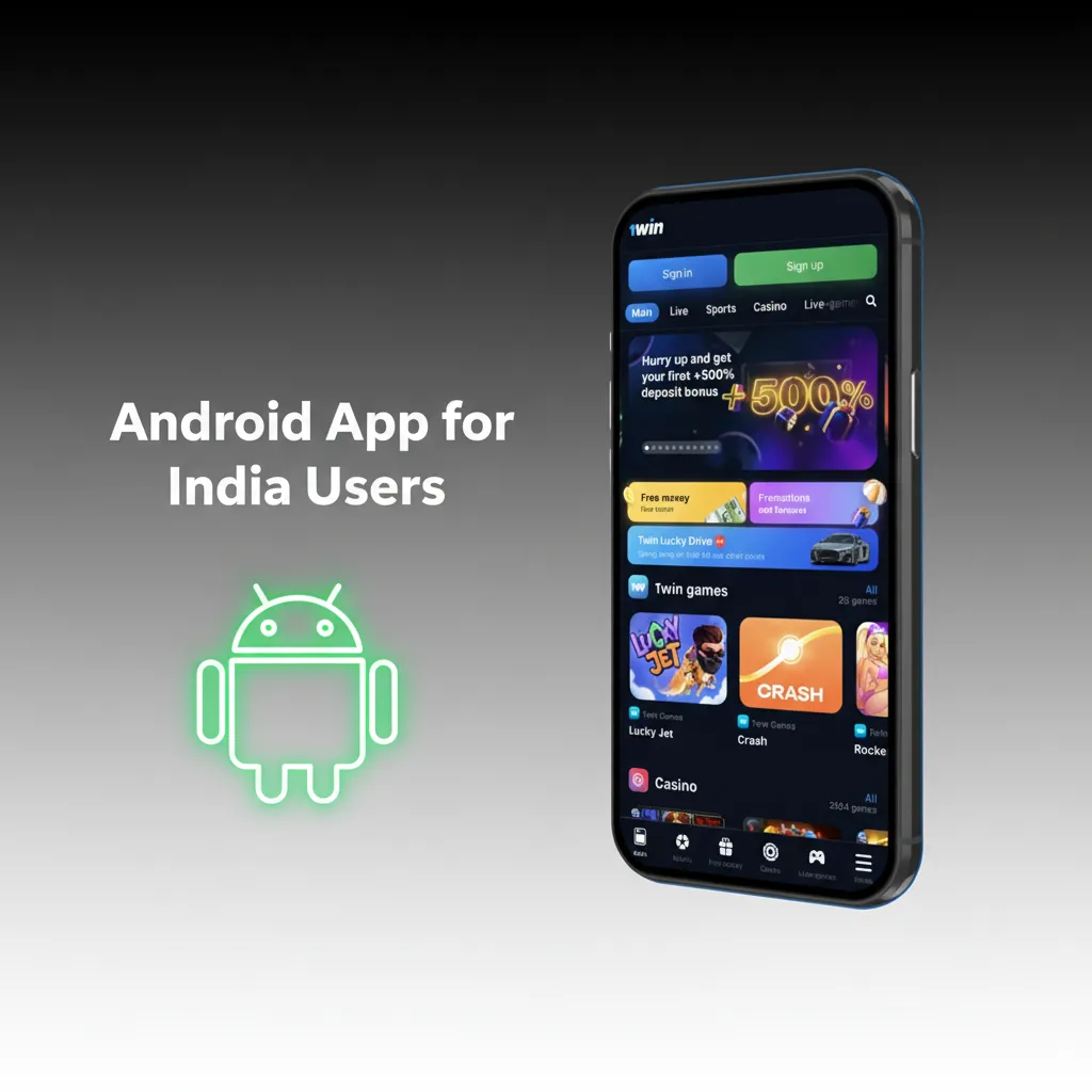 Android app for India users: APK download, supports Android 6.0+, live bets, cashout, INR, UPI/Paytm.