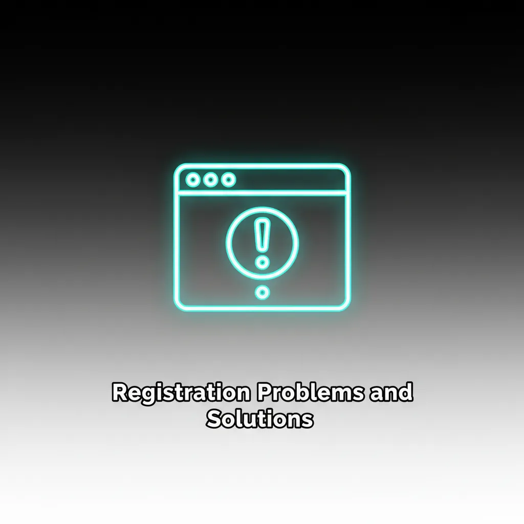 Infographic: Registration problems and fixes—OTP, ID photo, existing account, payment method mismatch, app install.