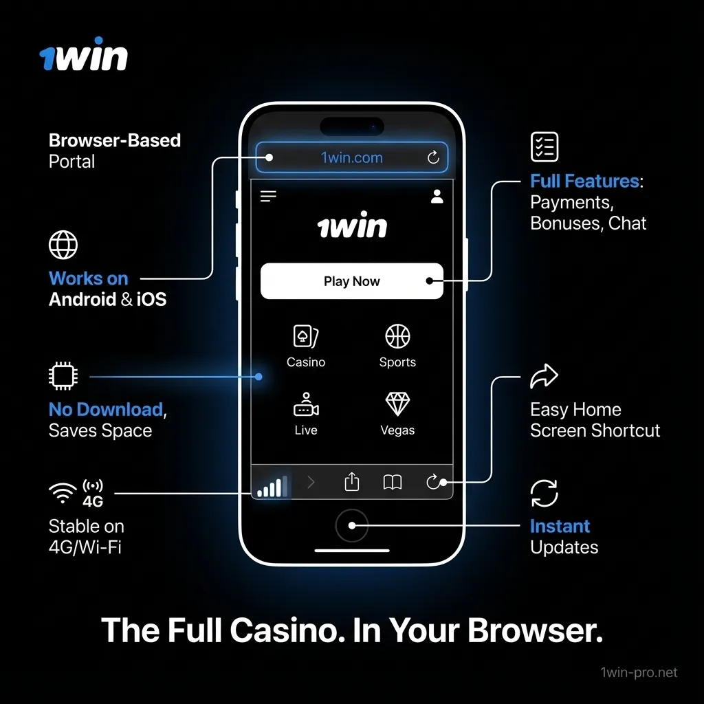 1Win mobile-optimized site with all features, payments, and live support