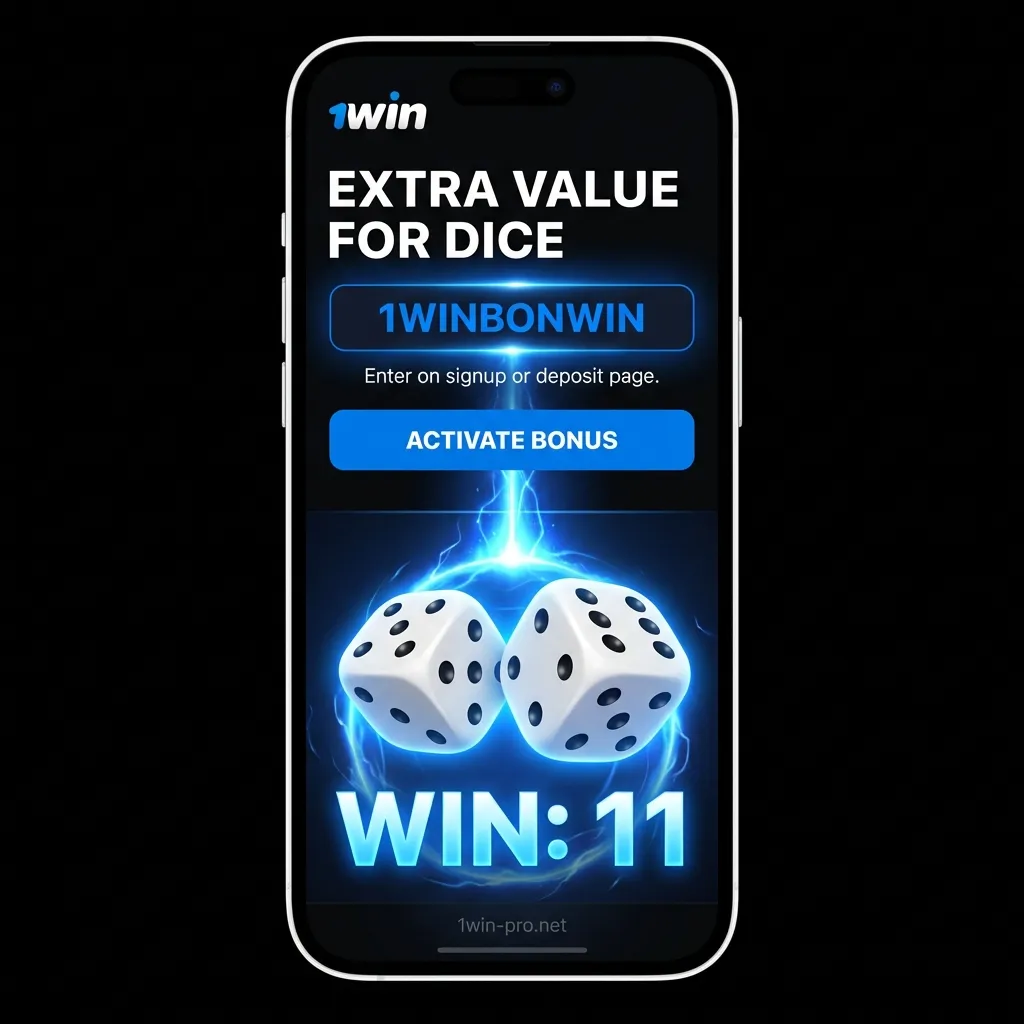 Use promo code 1WINBONWIN for extra value on Dice game at 1win India