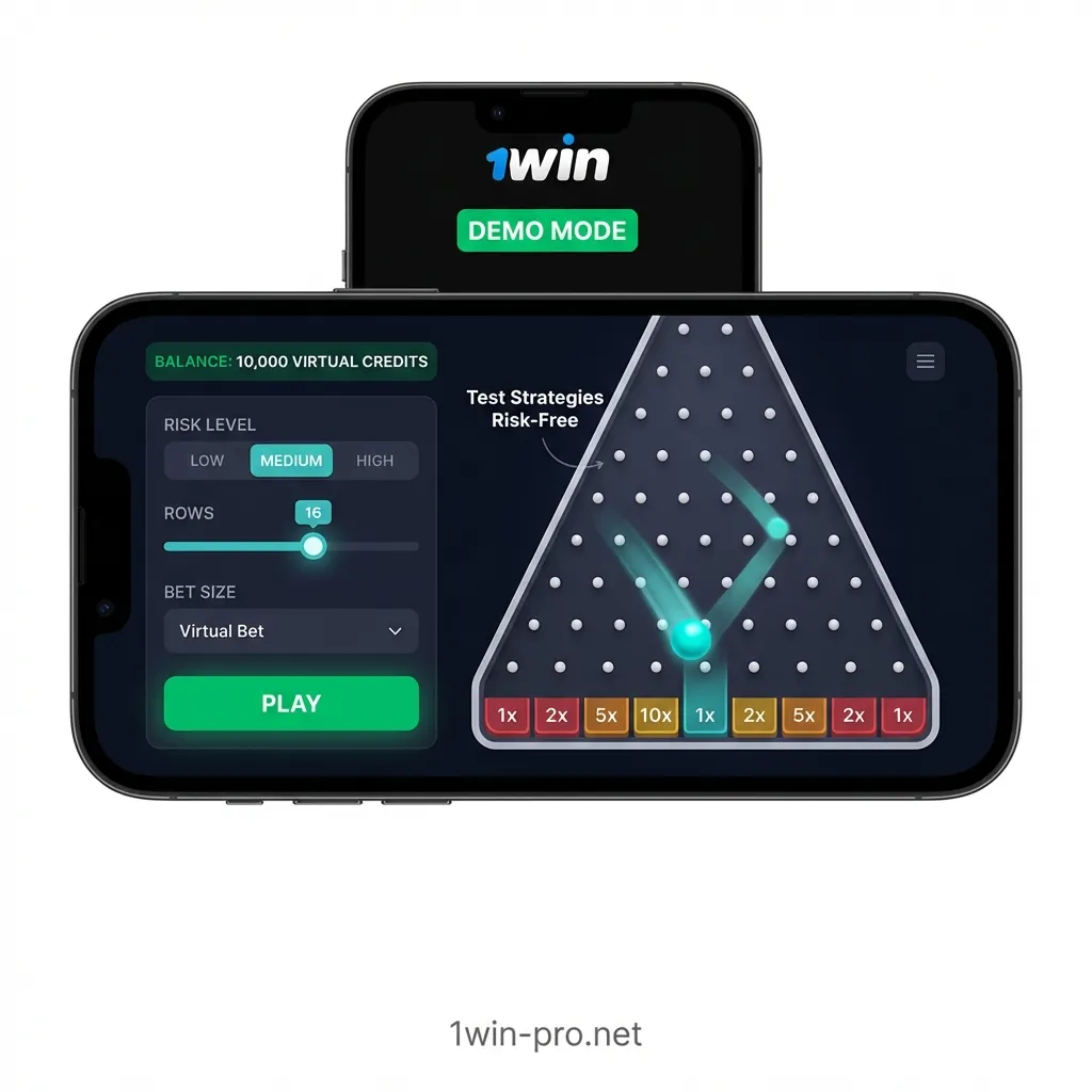 Try the free Plinko demo mode on 1win India to practice risk-free