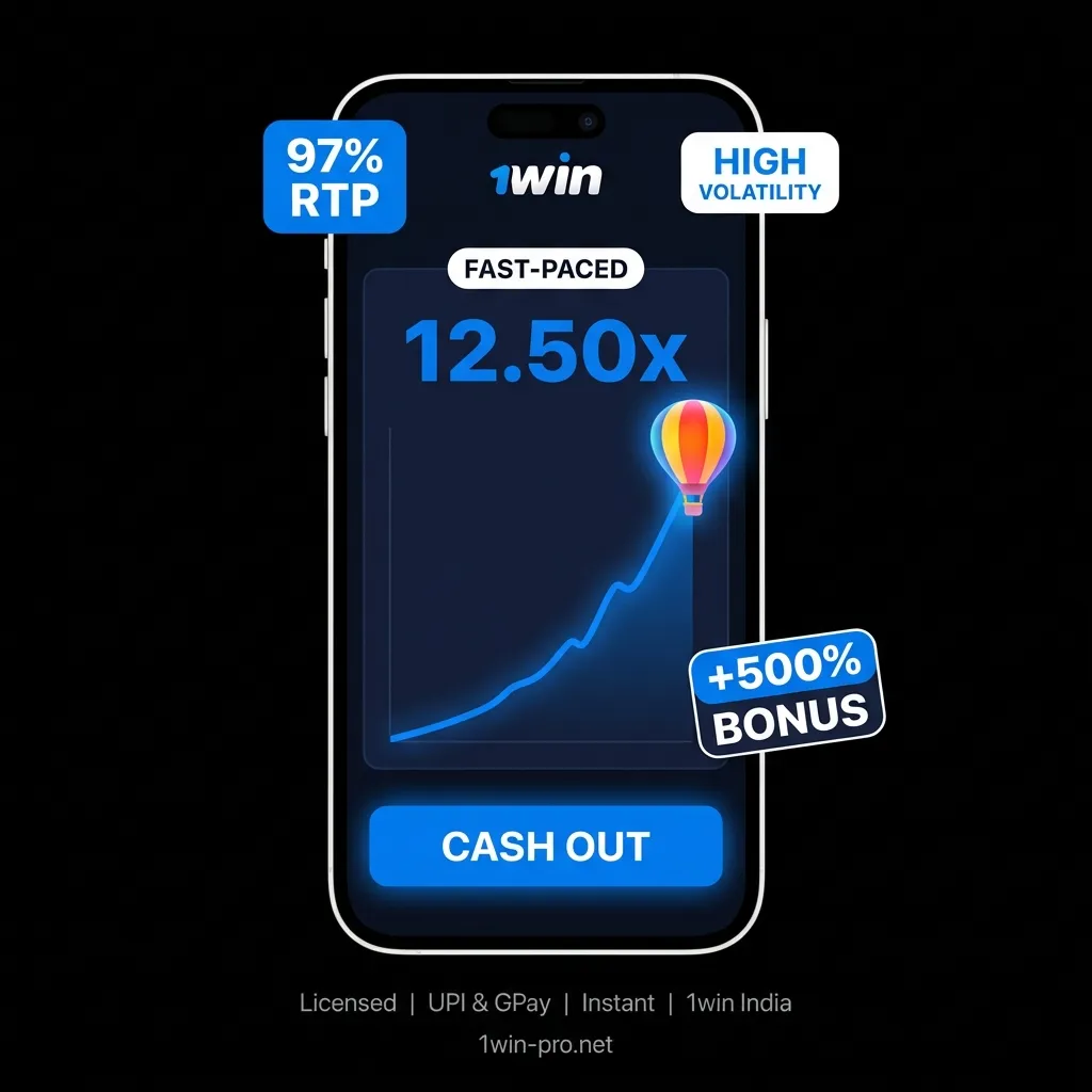 Spribe Balloon on 1win India - 97% RTP, UPI payments, and high volatility gameplay