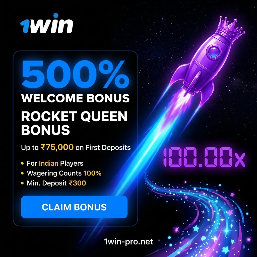 Welcome bonus guide for Rocket Queen players on 1win India - terms and activation