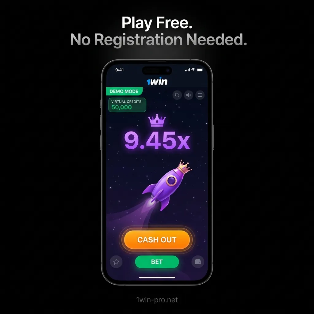 Practice Rocket Queen with virtual credits in risk-free demo version on 1win