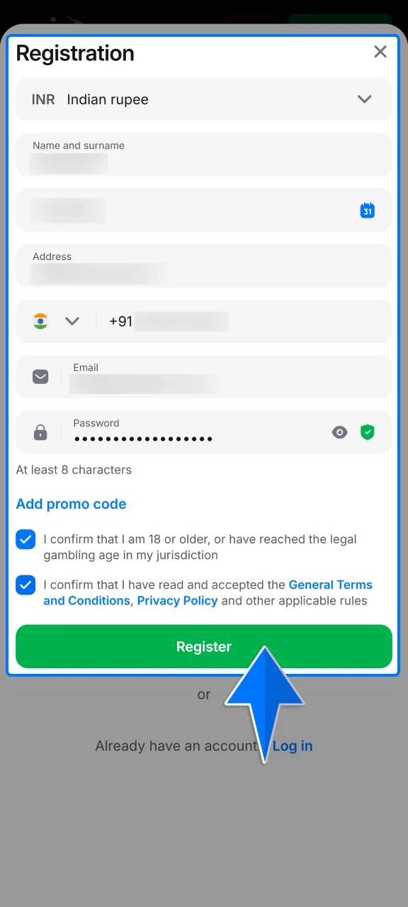 Click the sign-up button on our site to fill out your details and join the 1win community instantly.