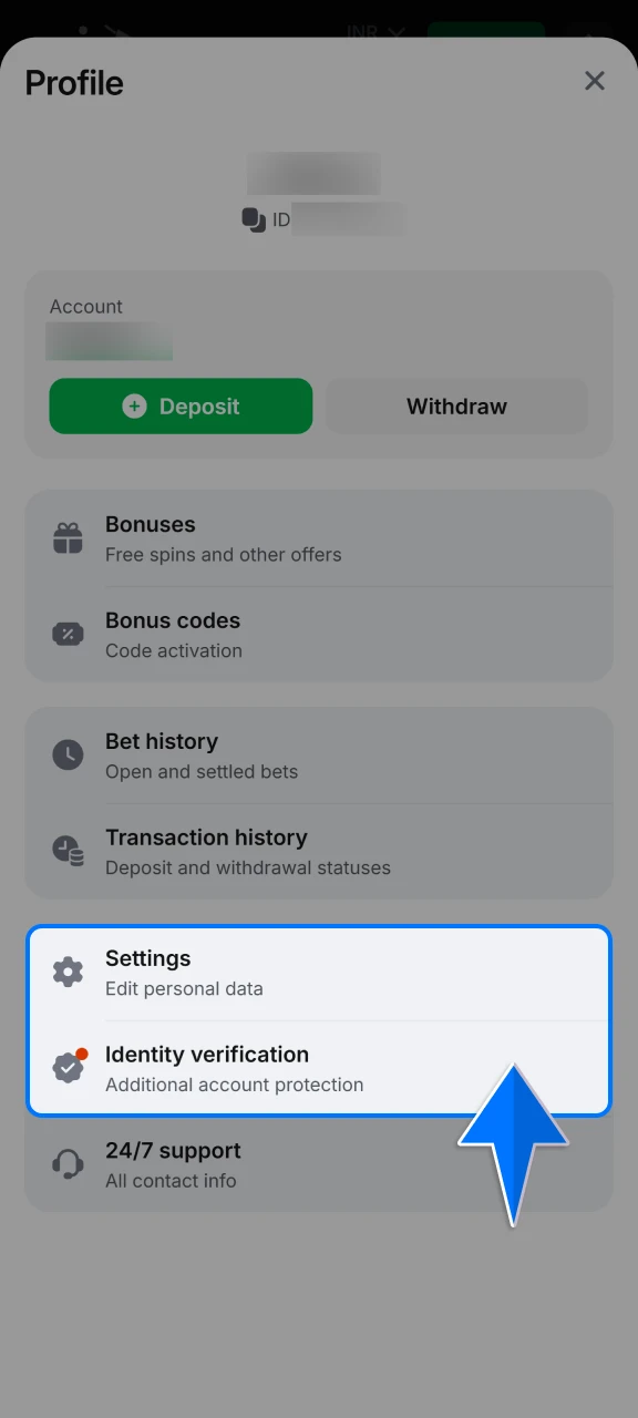 Validate your 1win account via email or phone code now to secure your profile and future winnings.
