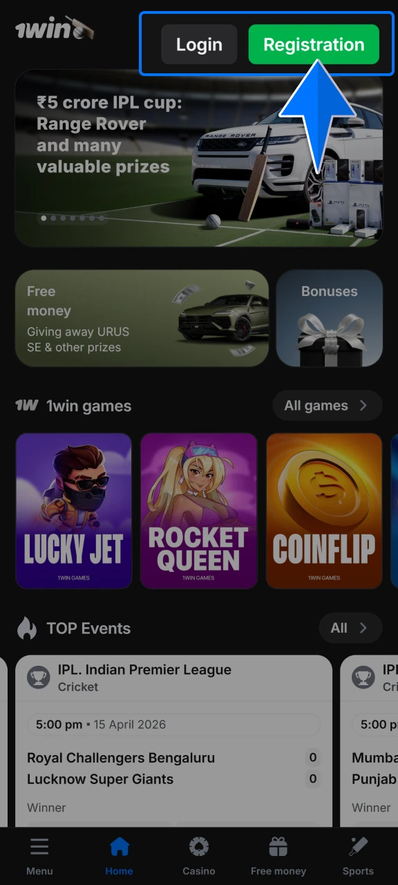 Click the registration button on this page to launch the official 1win sign-up form and start your journey.