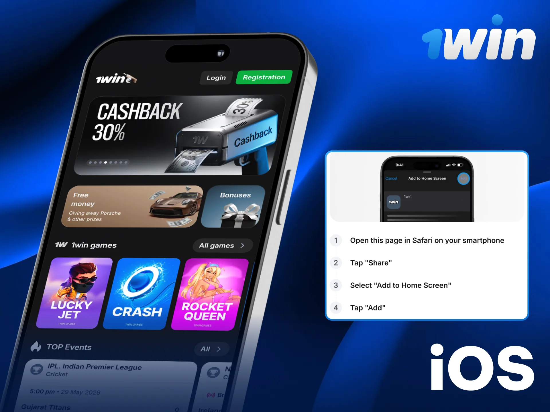Discover what features you get in the 1win iOS app.