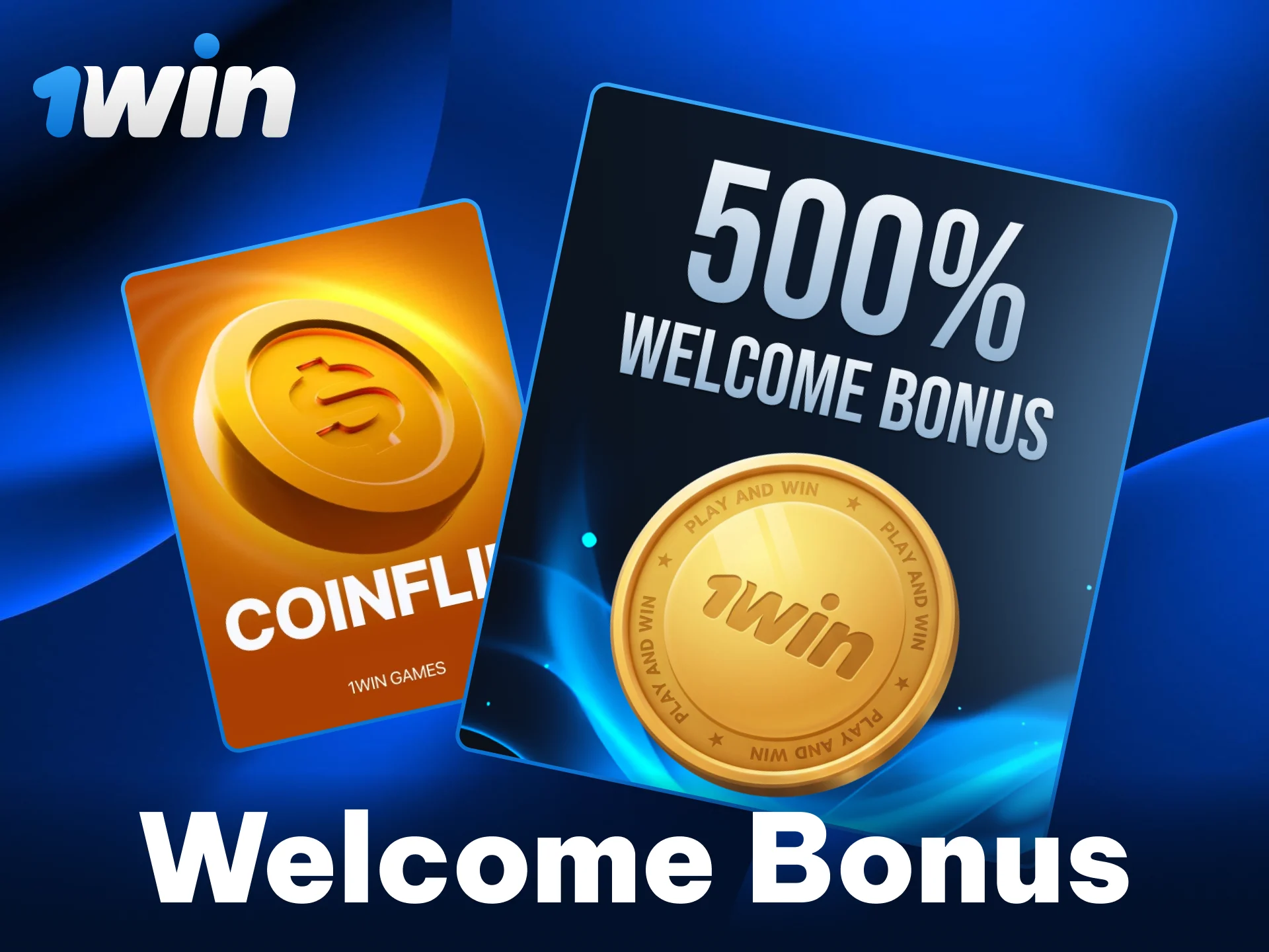 Claim your 500% welcome bonus for 1win CoinFlip.