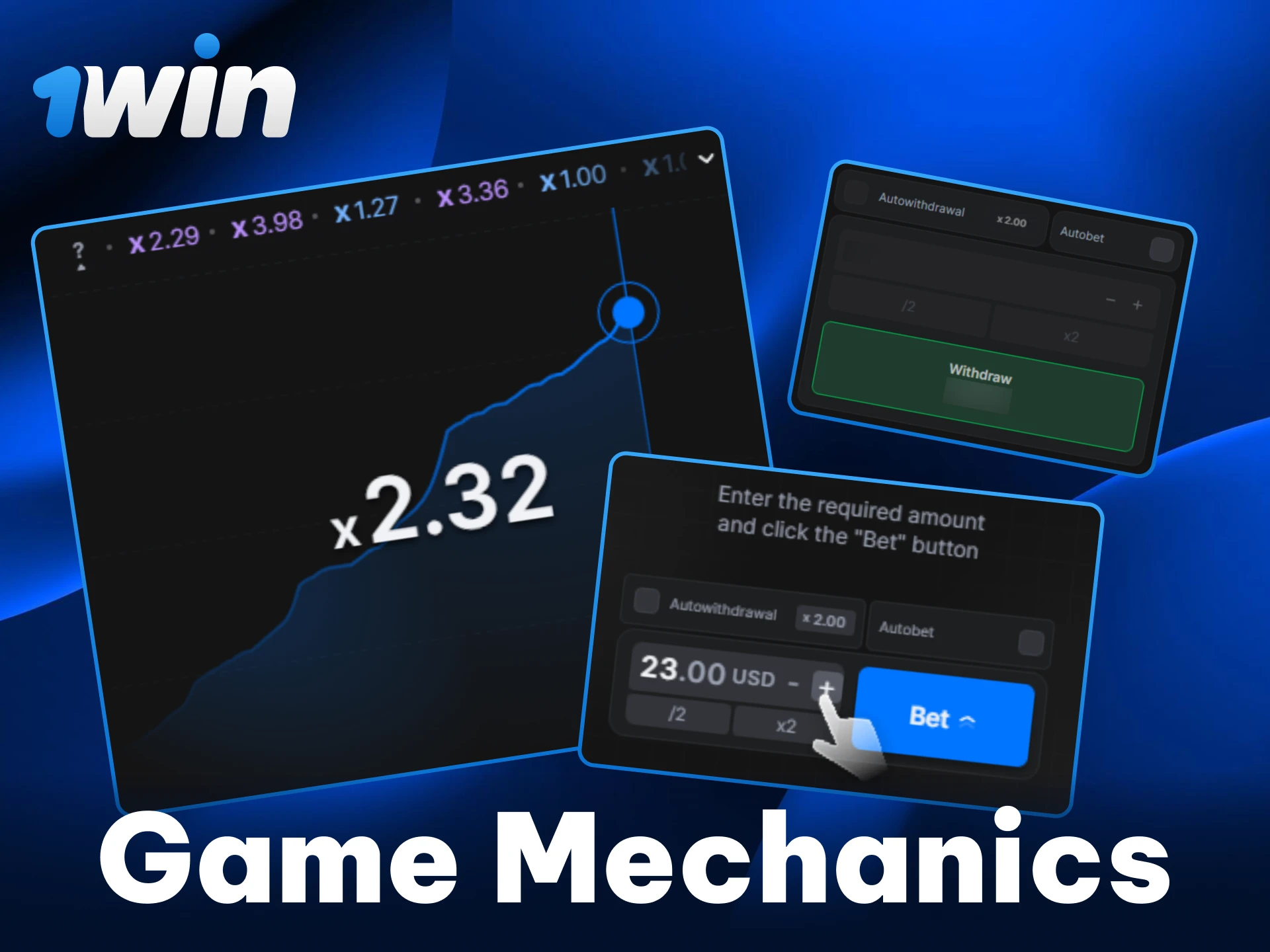 Learn how the Crash game mechanics work on 1win India.