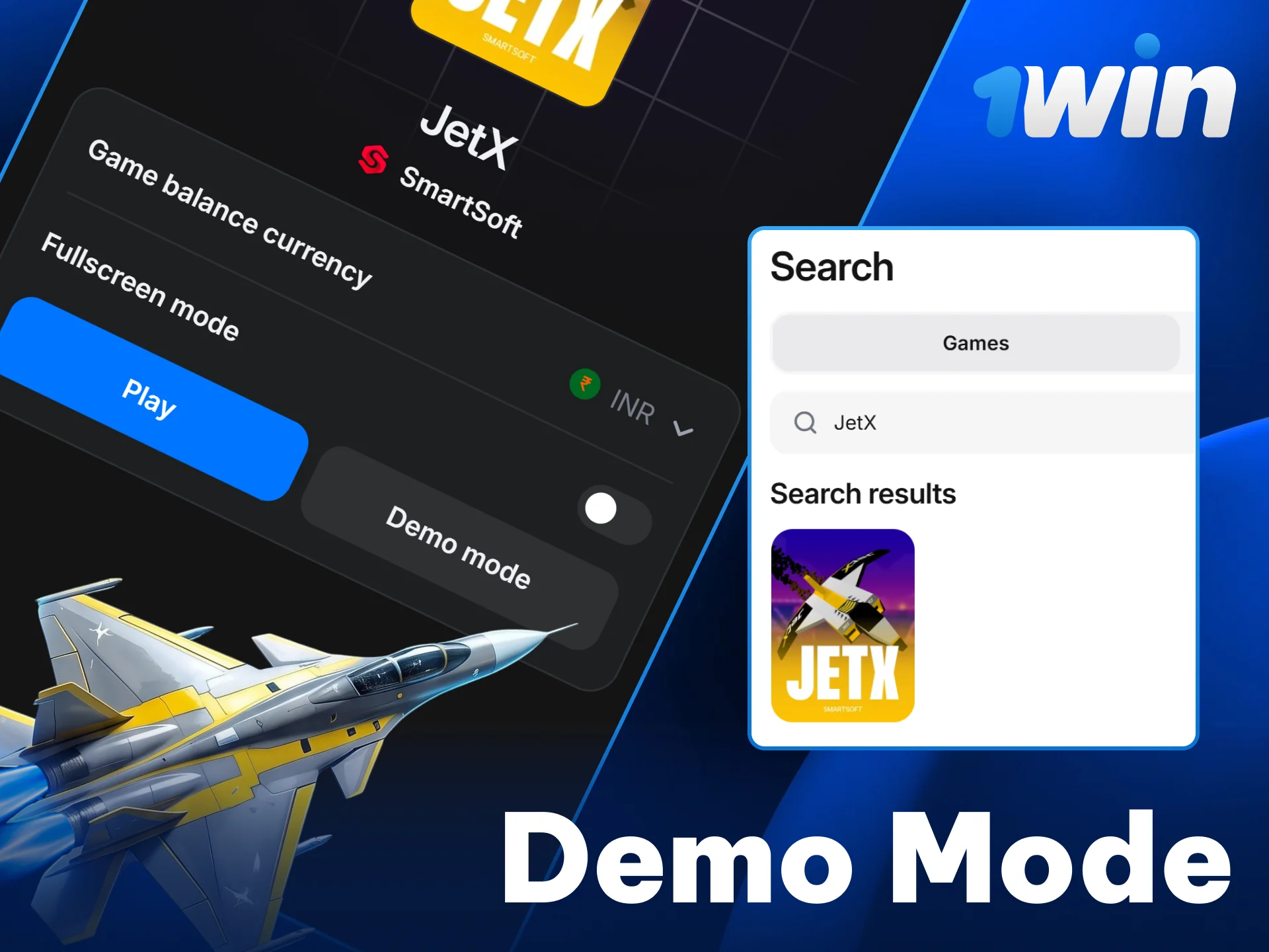 Hone your skills at JetX without any risk on the 1win India website.