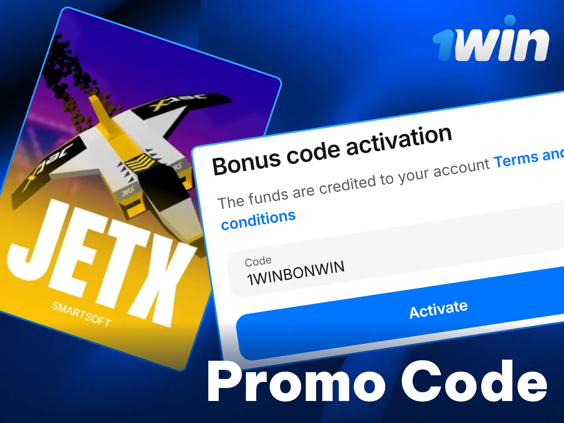 Use the latest code to increase your betting funds on 1win.