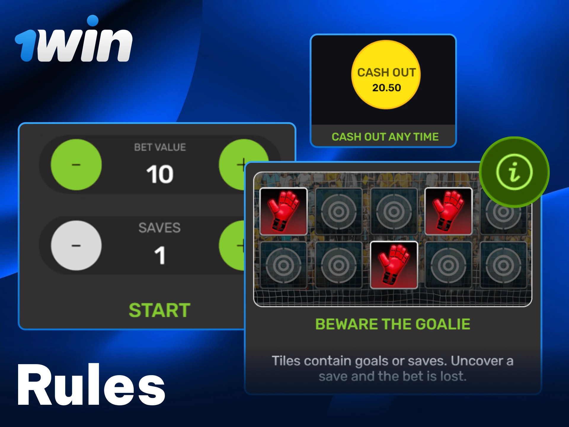 Master the game mechanics of Penalty Champion on 1win
