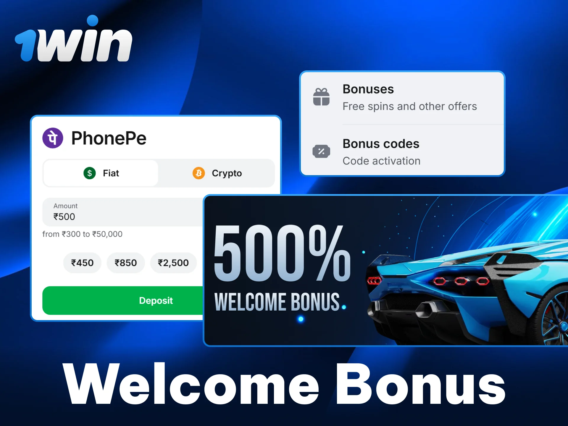 Get a generous sign-up bonus from 1win and start playing Speed-n-Cash.